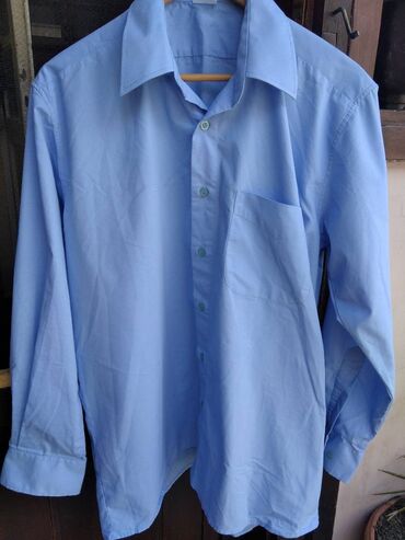 muški bade mantil: Shirt Long sleeves, color - Light blue