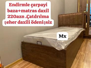Çarpayı dəsti – baza + matras - Klassik dizaynlı, taxta görünümlü lalafo.az -da Çarpayı dəsti – baza + matras - Klassik dizaynlı, taxta görünümlü