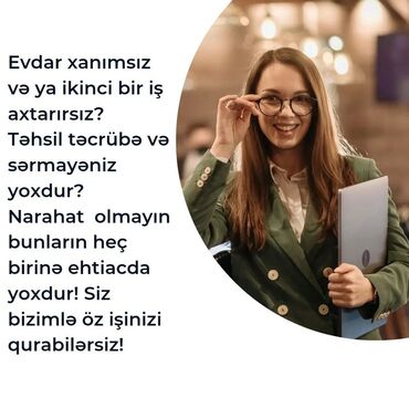 teze is elanları sumqayitda: Marketinq sahəsində çalışacaq xanımlar tələb olunur. İş professional