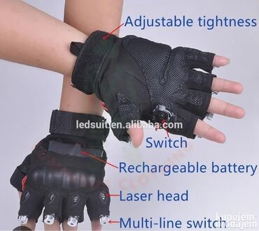 Rukavice: Laserska rukavica sa 7 lasera kris ena par. Puta