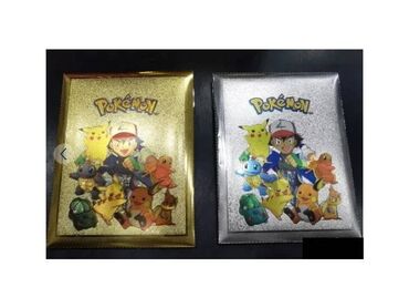 Društvene igre: POKEMON karte - kesica 10 komada -zlatna i srebrna boja Set pokemon