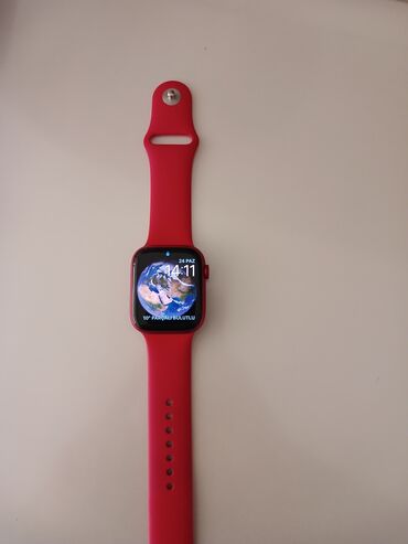apple watch 7 41: İşlənmiş, Smart saat, Apple, Аnti-lost, rəng - Qırmızı