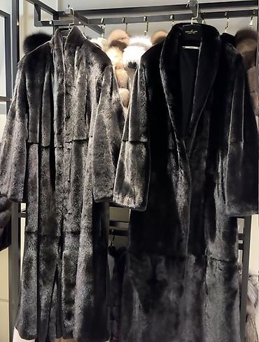 Шубы: Шубы из эконорки — женские длинные модели - Натуральная эко норка — 1