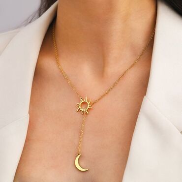 yuxuda qizil sirga itirmek nedir: Gümüş Ay və Günəş boyunbağılar – 925 əyar, zərif dizayn 🌙☀️ Elan