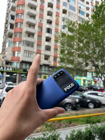 Poco: Poco M3, 128 GB, rəng - Mavi, Düyməli, Barmaq izi, Face ID