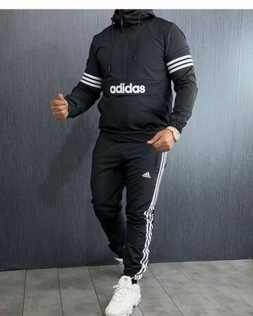 muske helanke za zimu: Set, S (EU 48), Adidas, color - Black, Microfibre