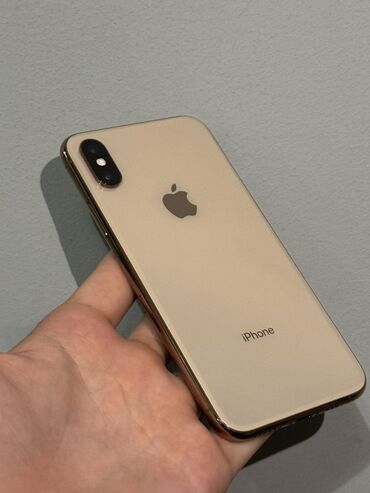 телефон apple: IPhone Xs, Колдонулган, 64 ГБ, Алтын, 79 %
