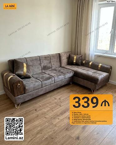 Divanlar: Məhsul: Künc Divan (Kod: 10842) - Ölçülər: 260 × 160 sm - Mexanizm — 1