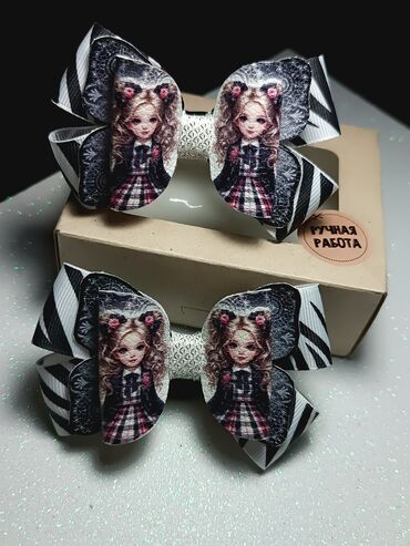 Аксессуары для волос: Бантики, заколки, галстуки броши ручной работы. в единственном — 3