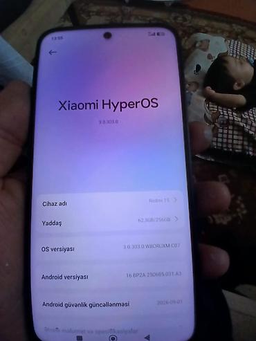 32 gb telefon: Xiaomi 256 GB, rəng - Qara, 
 Sensor — 5