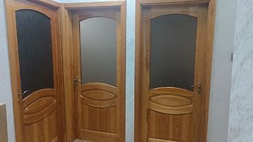 qapi taxta: Məhsul: Taxta otaq qapıları (şüşəli və bütöv modellər) - Material — 2