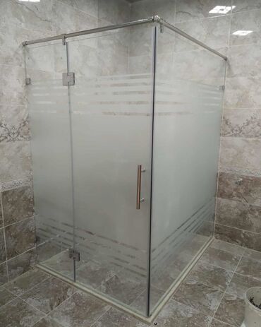 Duş kabinaları, arakəsmələr: Yeni Üstü açıq kabina, Künc üçün, Pulsuz çatdırılma — 9