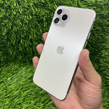 Apple iPhone: IPhone 11 Pro, Б/у, 256 ГБ, White Titanium, Защитное стекло, Чехол, Кабель, 73 %