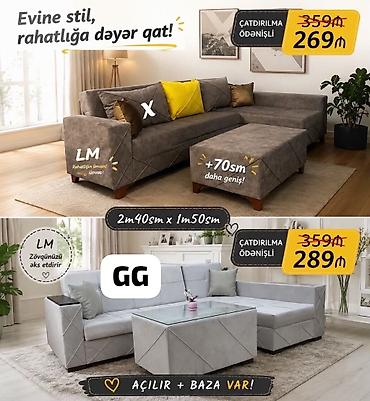 Künc divan dəsti – müasir, rahat və funksional - Dizayn: Minimalist
