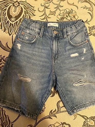 Şortlar: ZARA markalı uşaq cins şortu. Ölçüsü 11–12 yaş / 152 sm seliqeli — 2