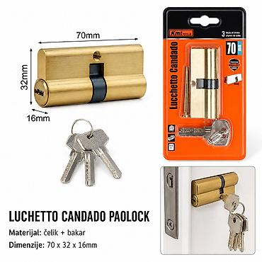 KMT Brava cilindar 70 mm sa 3 ključa – Kmt style Opis: - Cilindrična