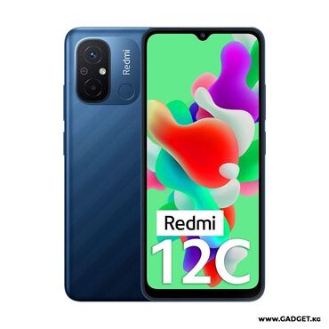 Xiaomi, Redmi 12C, Новый, 128 ГБ, цвет - Синий, В рассрочку, 2 SIM