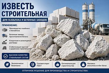 Известь: Известь, Другой тип, Для бетона, Насыпью — 1