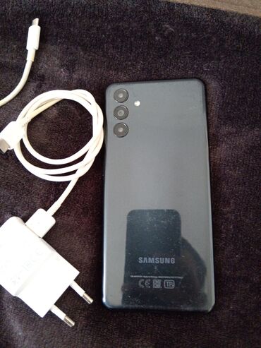 40 manata telefon: Samsung Galaxy A04s, 32 GB, rəng - Göy, Düyməli, Sensor, Barmaq izi