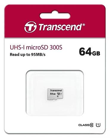 Memorijske kartice za kamere: Transcend microSD kartica 64GB – UHS‑I 300S, Class 10, U1 - — 2