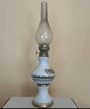 fitil: Kerosin lampası – dekorativ klassik model - Material: porselen gövdə — 1