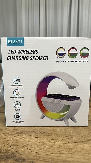 колонка hoco: BT2301 LED Wireless Charging Speaker Многофункциональная акустика с — 1