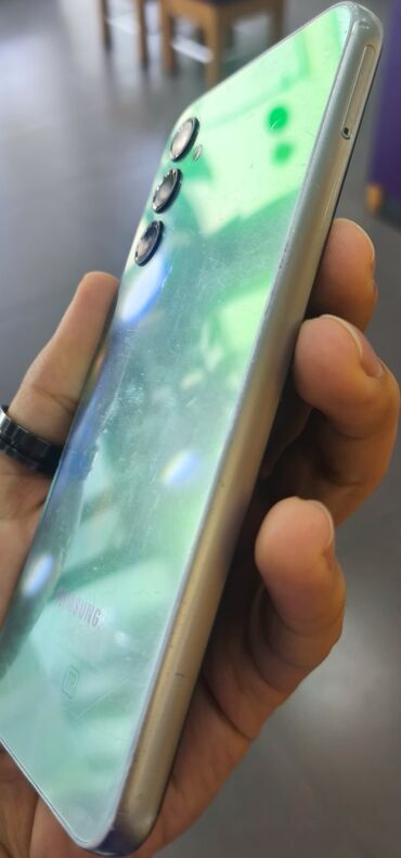 Samsung: Samsung Galaxy A24 4G, 128 GB, rəng - Gümüşü, Barmaq izi, İki sim kartlı, Face ID