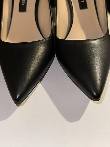 nine west: Nine West markali klassik iti burun qadin ayaqqabisi - Material: hamar — 3