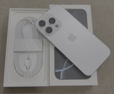 айфон пятый: IPhone 16 Pro, Б/у, 256 ГБ, White Titanium, Кабель, Коробка, 100 %