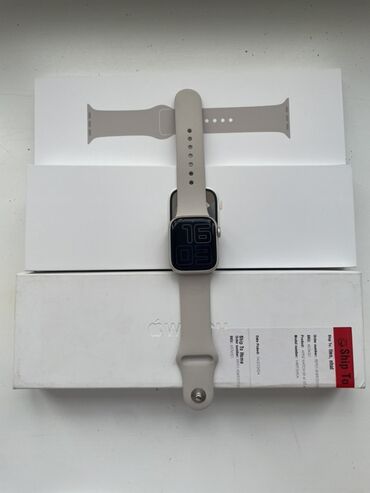 наушник айфона: Apple Watch Series 9 41 мм - Корпус: алюминий, цвет светлый
