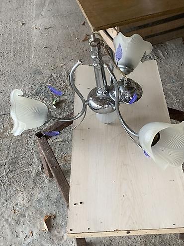 led lustra: Çılçıraq, 3 lampa, Metal — 2
