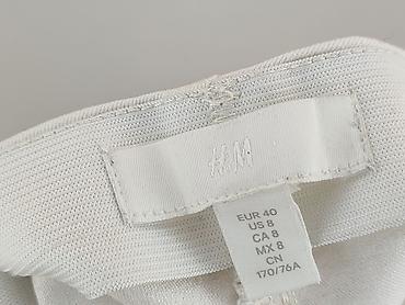 białe bluzki basic: H&M, Spodnie materiałowe damskie, rozmiar M — 4