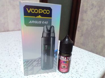 Qəlyan, vayp və aksesuarları: VOOPOO ARGUS E40 pod sistemi,👉Bağli Salafan Qutuda +30ml.salt,və ya — 8