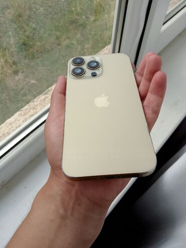 афон 14 про макс: IPhone 14 Pro Max, Б/у, 256 ГБ, Золотой, Зарядное устройство, 100 %
