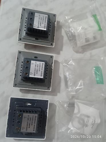 Vıkluçatellər: Məhsul: Divar tipli işıq dimmeri (dimmer switch) – 3 ədəd — 4