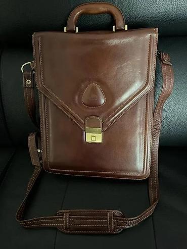 Torbe: Kožna poslovna torba Marko – tamno braon - Materijal: prirodna goveđa — 2