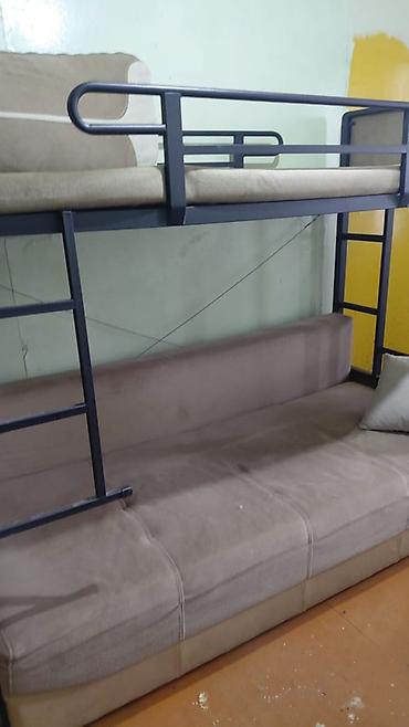 bunk bed: Двухъярусная кровать-диван с металлическим каркасом - Верхний ярус — 3