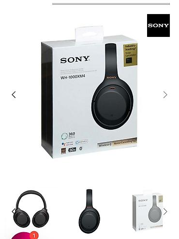Аудиотехника: Зымсыз кулакка кийилме кулакчындар, Sony, Колдонулган — 4