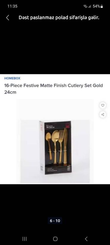 Digər dəstlər və servizlər: Dəst paslanmaz polad sifarişlə gəlir. Zeng yada vatsap. 16 və 24 — 9