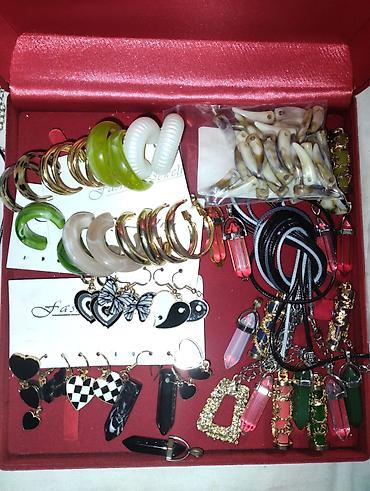 Bijuteriya dəstləri: Bijuteriya dəsti – müxtəlif aksesuarlar - Turkuaz rəngli baş bəzəyi — 8