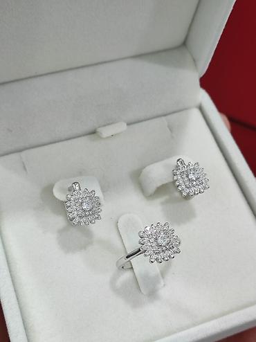 Серебряные наборы украшений: Серебряный Набор под Бриллианты Серебро 925 пробы Качество отличное — 14