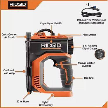 ключ ударный: Автомобильный насос RIDGID 18-Volt Digital Inflator из США. работает — 3