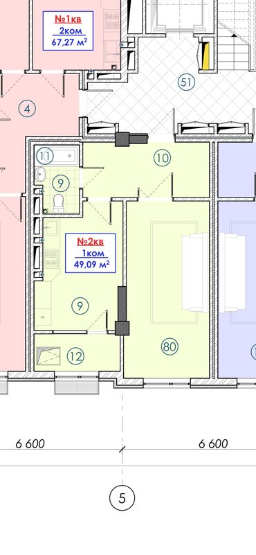 квартира караколе снять: 1 комната, 49 м², Индивидуалка, 9 этаж, ПСО (под самоотделку)