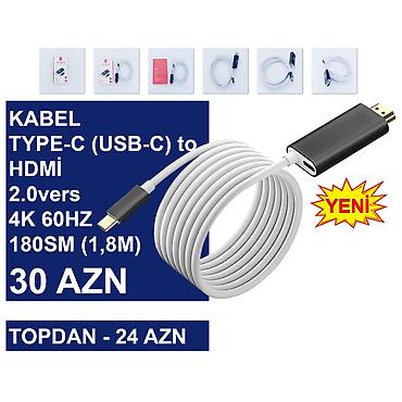 Digər kompüter aksesuarları: HDMİ Kabellər ⭐Type-C (USB-C) to HDMİ 2.0vers 1,8m 4K 60HZ – 30 AZN — 3