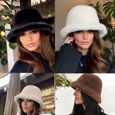 Kape: Ženska zimska kapa sa šiltom – elegantna beretka od mekanog veštačkog — 27