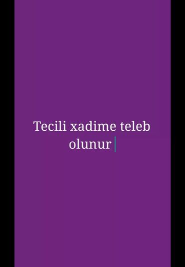 Xadimələr, təmizlikçilər: Xadimə lazımdır gündəlik 2 otaq evdir saatın fərqi yoxdur neçədə