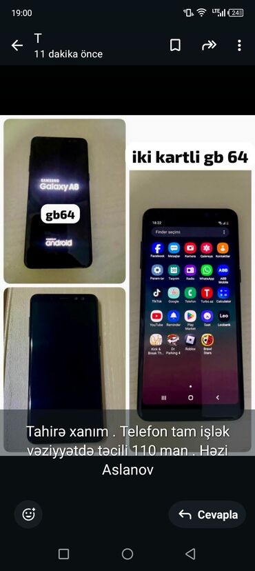 a8 samsung: Samsung Galaxy A8, 64 GB, rəng - Qara, Sensor