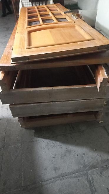 şabalıd ağacı: Taxta otaq qapıları – şüşəli model - Material: təbii ağac (şam — 1