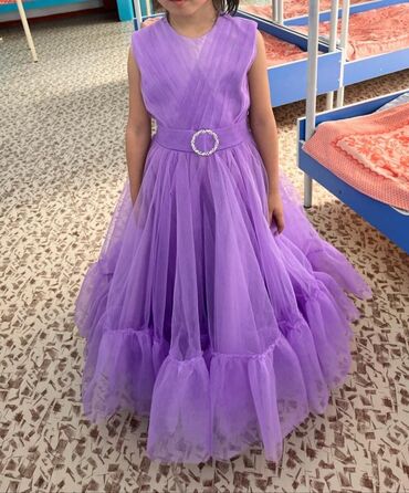 платье свободное: Детское платье, цвет - Фиолетовый, Новый