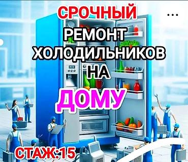Муздаткычтарды, тоңдургучтарды оңдоо: Срочный ремонт холодильников на дому. - Выезд мастера к вам домой - — 1